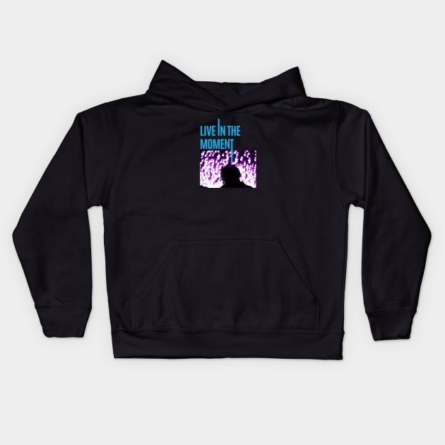 Purple Bert Live in the Moment Kids Hoodie by Just In Tee Shirts